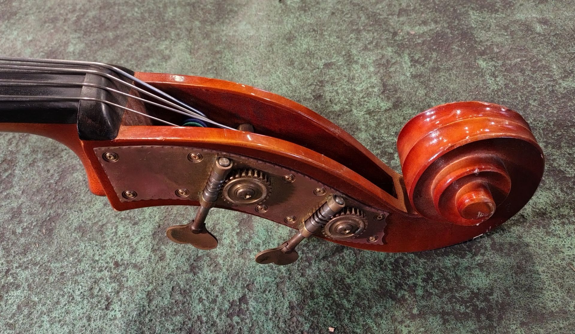 Roderich Paesold S90P 4 string double bass with felt lined hard plastic case - Image 7 of 14