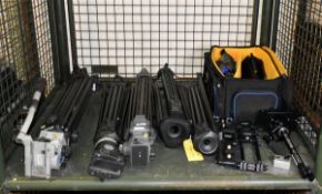 Photography equipment - GoPro HERO 2 action camera, 5x camera tripods, camera mount, straps