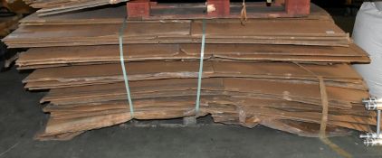 2x pallets of mixed full and half cardboard triwall cartons - used - approx. 20 units per pallet