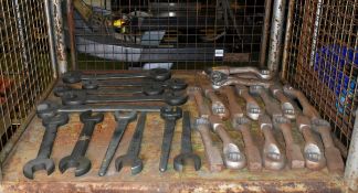 31 piece mixed heavy duty imperial open-end/ring spanners