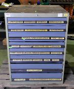 8 drawer metal tool cabinet - W 750 x D 770 x H 1000mm