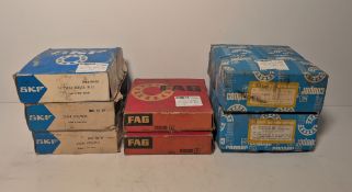 Various roller and thrust bearings - SKF, Cooper Bearings - full details in the description