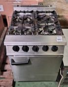 Falcon Dominator G2161EU 4 burner stainless steel gas oven - W 600 x D 920 x H 950mm - 88kg