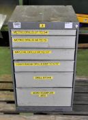 Betra 6-drawer metal tool cabinet - W 500 x D 500 x H 800mm