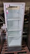 Caravell 1111-3C4A upright commercial display fridge - W 590 x D 680 x H 1850mm