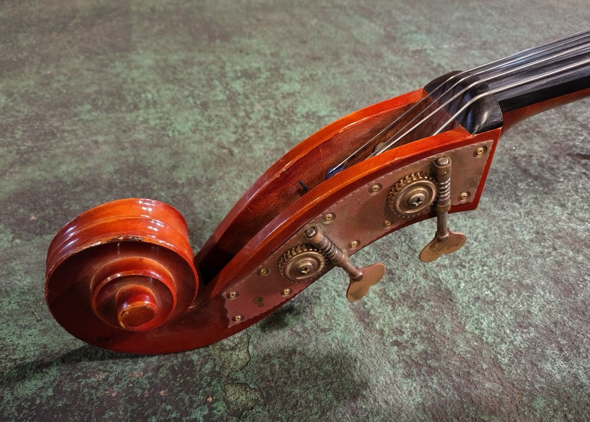 Roderich Paesold S90P 4 string double bass with felt lined hard plastic case - Image 8 of 14