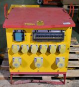Electrosite heavy-duty 20kVA 3-phase site transformer - 6x 16A & 3x 32A sockets