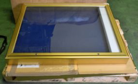 2x Glass display units - NO KEYS - UNLOCKED - W 800 x D 100 x H 1000mm - 20kg each unit