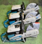 3x Makita DPC 6410 12 inch portable circular saws - full details in the description