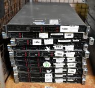 9x HP Proliant DL360P G8 rack servers & Supermicro SuperServer server rack - see desc.