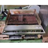 Bonnet stainless steel gas chargrill - W 930 x D 930 x H 530mm - 115kg