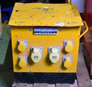 Electro-Wind heavy-duty 10kVA 3-phase site transformer - 4x 16A & 2x 32A sockets