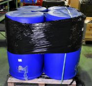 4x plastic barrels - diameter: 590mm - height: 920mm - LIDS CUT OFF