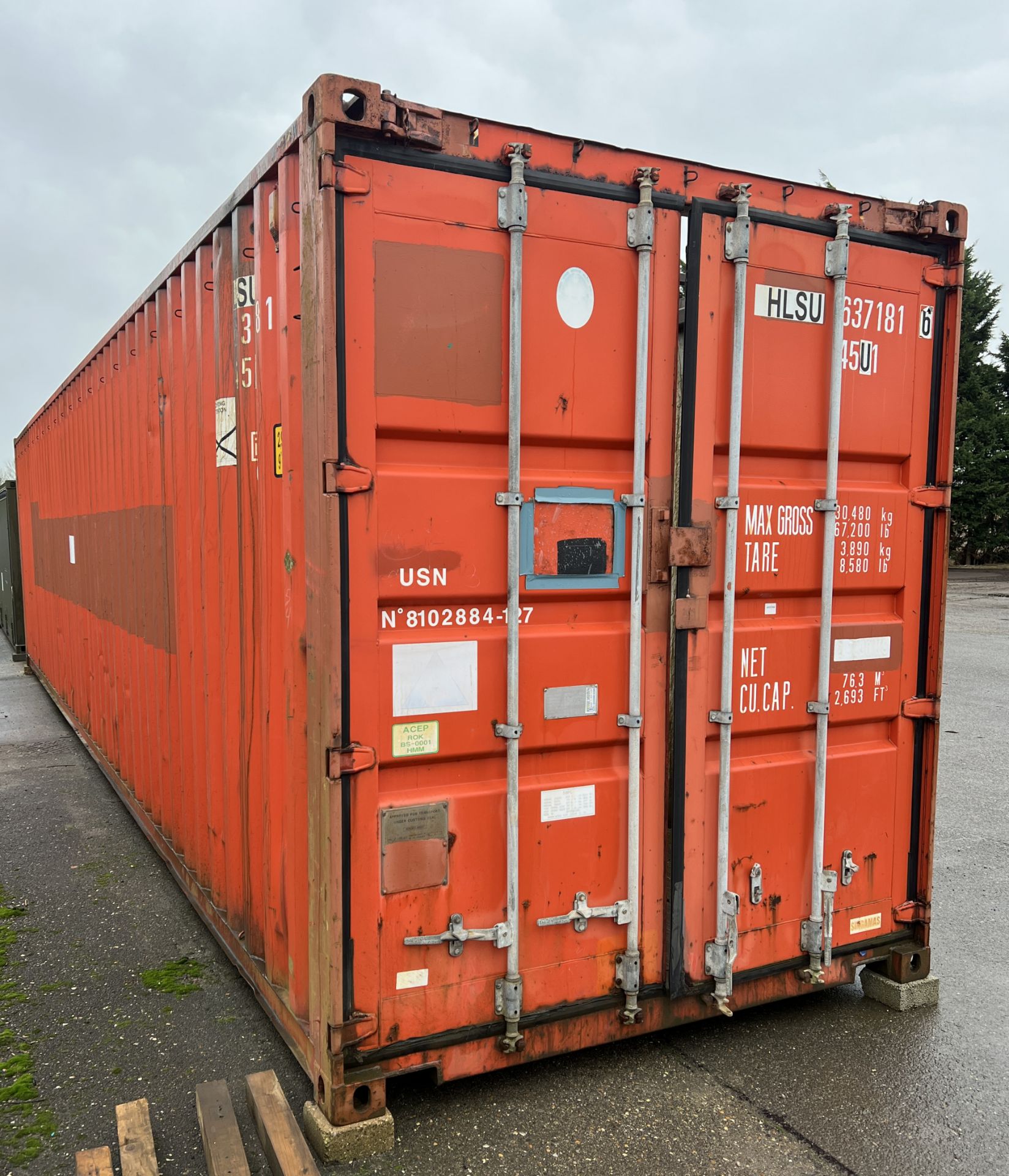 40ft open top storage and transport container - L 40ft x W 8ft x H 9.5ft - Image 3 of 10