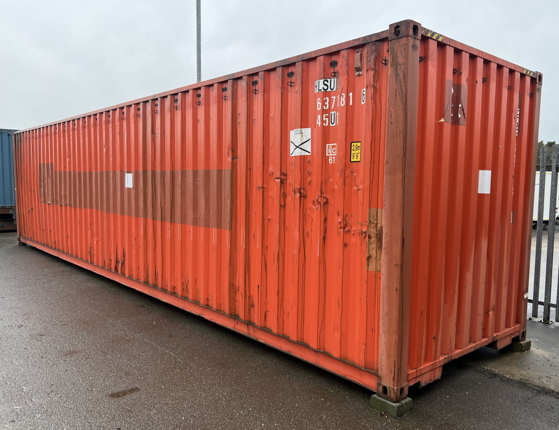 40ft open top storage and transport container - L 40ft x W 8ft x H 9.5ft - Image 5 of 10