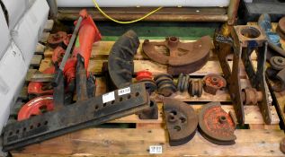 Mixed collection of pipe bending tools - 110kg