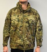 40x British Army MTP combat jackets - mixed sizes - with hoods