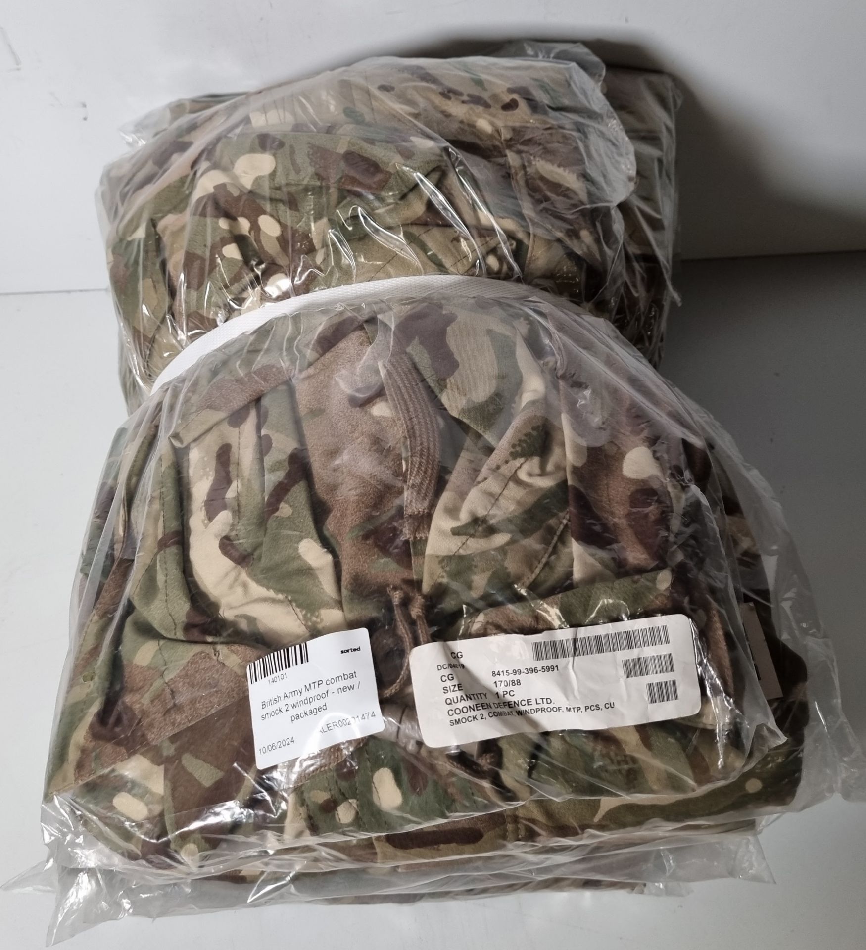 5x British Army MTP combat smocks 2 windproof - mixed sizes - Image 2 of 5