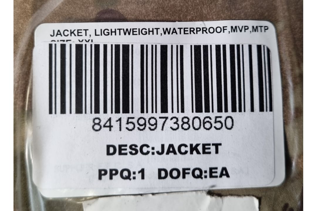 10x British Army MTP waterproof light weight jackets - mixed sizes - Image 3 of 9