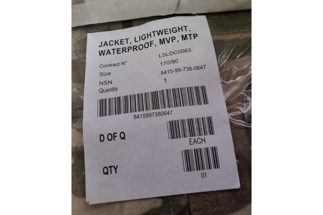 10x British Army MTP waterproof light weight jackets - mixed sizes - Image 5 of 9