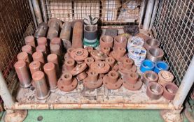 Workshop components - includes large cotter pin, flange plate, bushes and spacers - 320kg