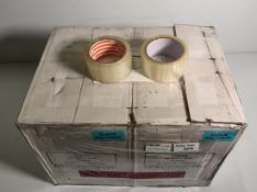 2x boxes clear polyprop tape - 48mm x 66m - 36 rolls per box
