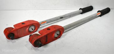 2x MHH Torqueleader 80-400Nm dial measuring torque wrenches