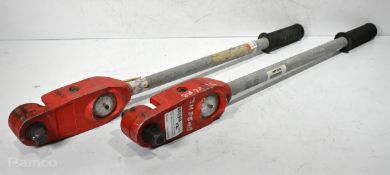 2x MHH Torqueleader 80-400Nm dial measuring torque wrenches