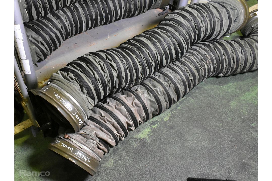 12x 250mm flexible canvas ducting pipes in storage bags - approx length: 2800mm - Image 2 of 5