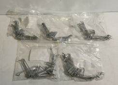 15x Boxes of 250x packs of white 11mm fireproof cleats - 20 cleats per pack