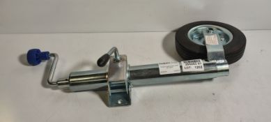 Maypole trailer jockey wheel with clamp