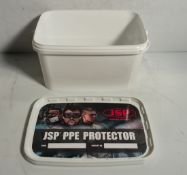2x Boxes of 20x JSP PPE Protector storage containers for respirators
