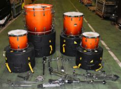 Pearl Reference 4 piece drum kit with Hardcase cases - full details in the description
