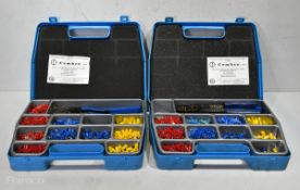 2x Cembre Ltd electrical crimping kits (V3/HP3/PVC) with case