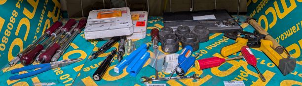 Collection of hand, engineering and measuring tools - full details in the description