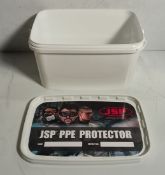 2x Boxes of 20x JSP PPE Protector storage containers for respirators
