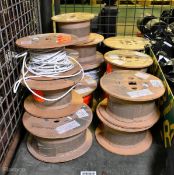 14x reels of electrical cable - MIXED LENGTHS