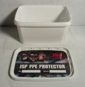 15x Boxes of 20x JSP PPE Protector storage containers for respirators