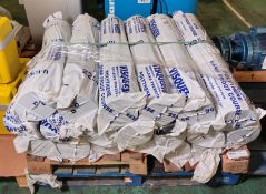 Approximately 75x Visqueen 225mm x 30m polythene damp proof courses