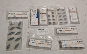 Giss Cutline lathe turning carbide inserts - mixed types and sizes - approx 90