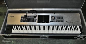 Roland Fantom G8 keyboard in flight case - Serial No: Z1A8739 - full details in the description
