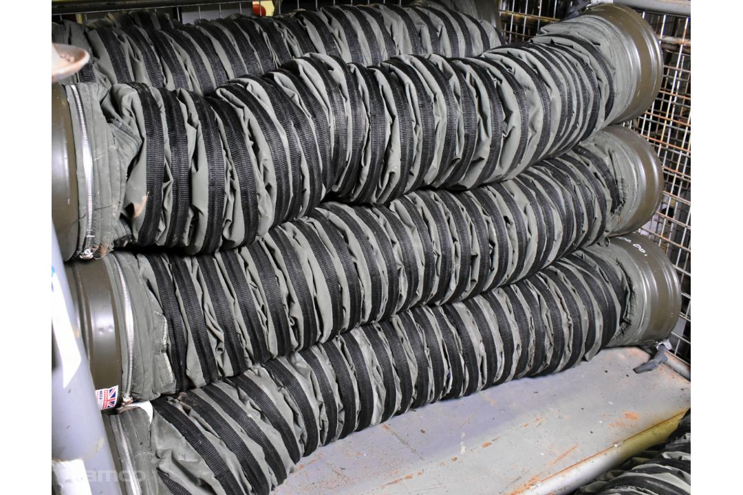 12x 250mm flexible canvas ducting pipes in storage bags - approx length: 2800mm - Image 3 of 5