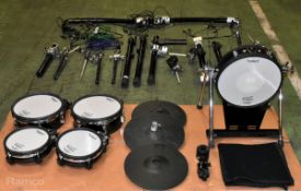 Roland V-Drums electronic drum kit with some hardware and cables - 8 pieces - see desc.