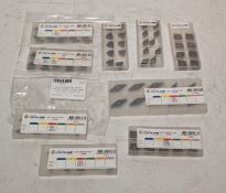 Giss Cutline lathe turning carbide inserts - mixed types and sizes - approx 85