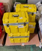6x Hofbauer 102-061 yellow cases with foam inserts - W 430 x D 260 x H 370mm