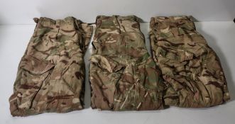 Various types of ex-military camo clothing - may include accessories - 168kg – may require repair
