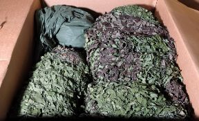 9x Forest camo netting - mixed sizes