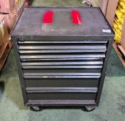Industrial multi drawer tool trolley - L 670 x W 490 x H 900mm