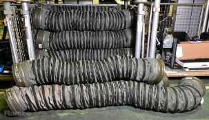12x 250mm flexible canvas ducting pipes in storage bags - approx length: 2800mm