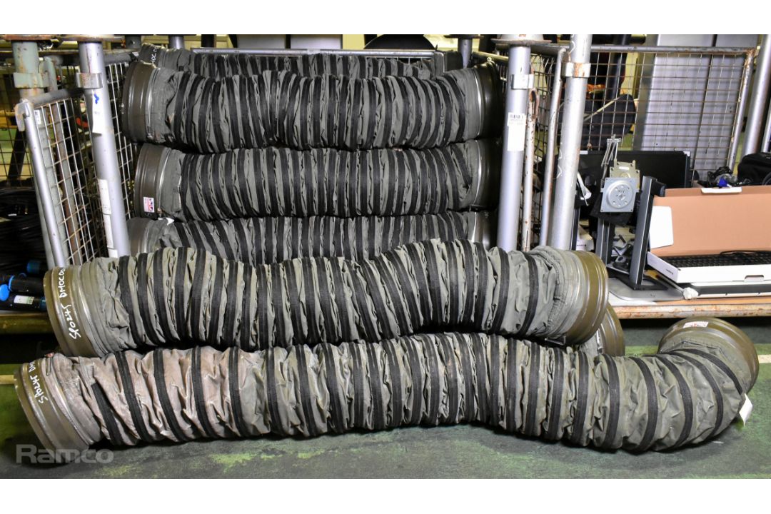 12x 250mm flexible canvas ducting pipes in storage bags - approx length: 2800mm - Image 1 of 5